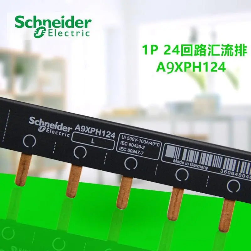 Circuit breaker connection,1P copper bar, copper teeth,comb Busbar,bus bar,single input single output 24 teeth 24 bit A9XPH124 - electrical center b2c