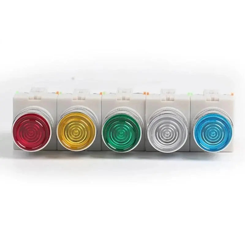 LAY37-11D 22mm Automatic Reset Button Switch with LED Lamp AC/DC 12V 24V 36V 48V 110V 220V 380V Red Green Blue White Yellow - electrical center b2c