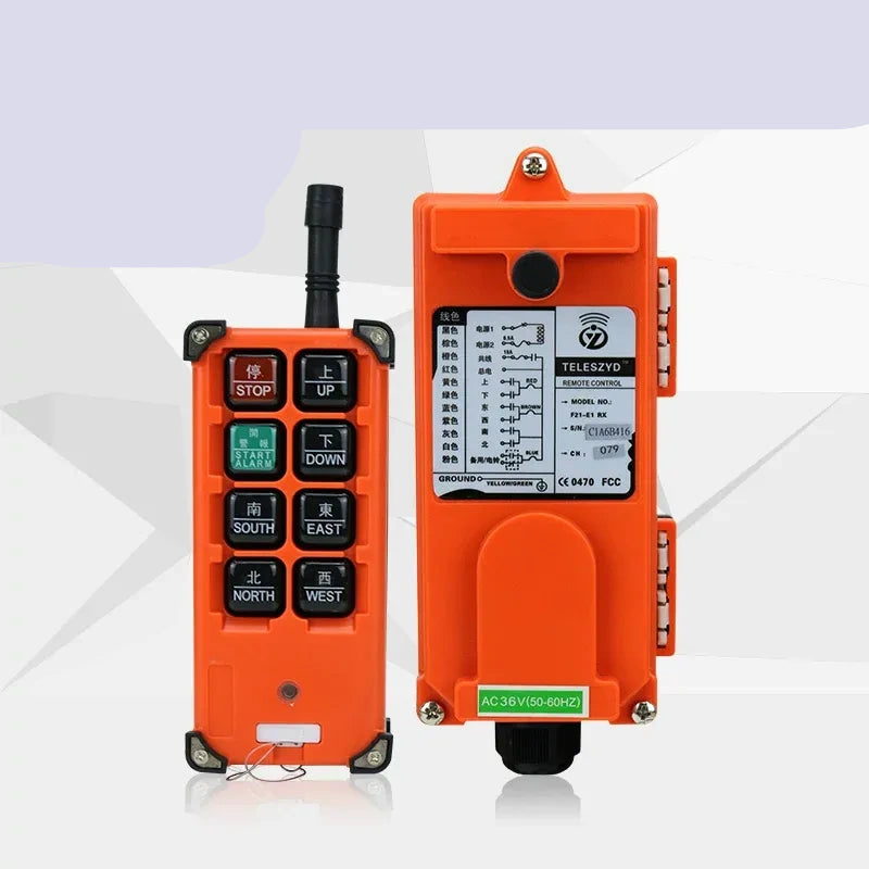 F21-E1B remote control, industrial wireless remote, Telecrane remote, crane remote control,36v E-card plug-in remote control switch,1 Transmitter + 1 Receiver industrial lifting remote, gantry crane remote, truck tail lift remote, construction machinery remote