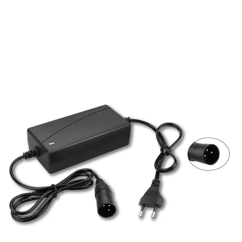 42V 2A charger, XLR connector charger, eu plug hoverboard charger, EU plug balance scooter charger, overcharge protection charger, LED indicator scooter charger