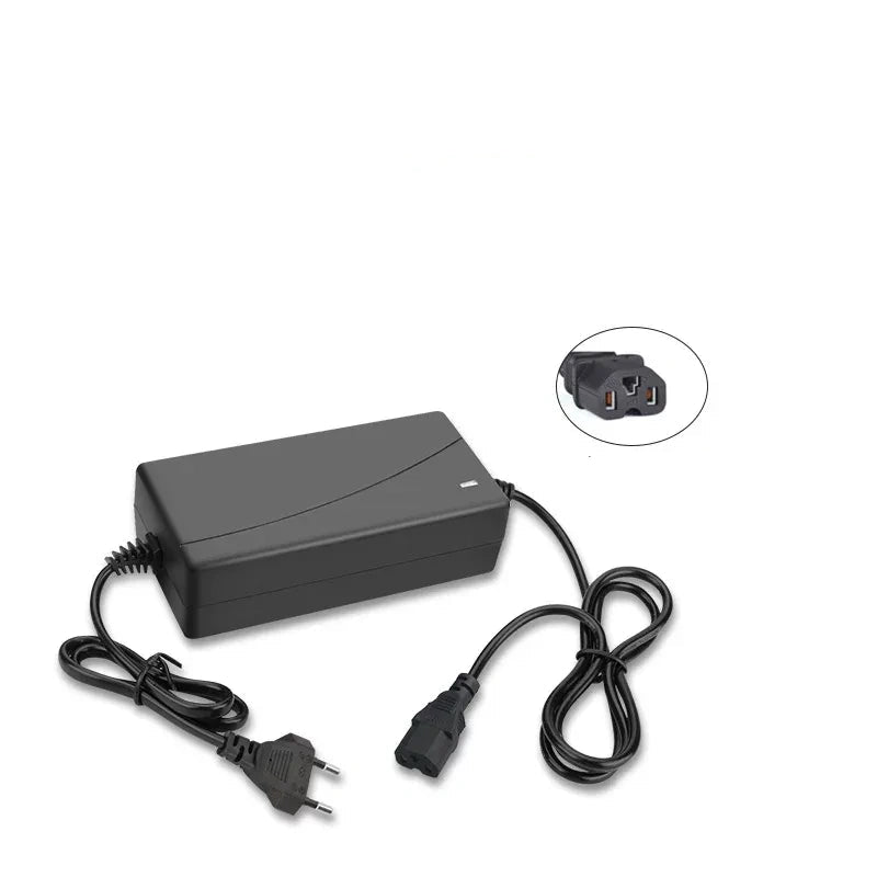 lithium battery charger, electric scooter charger, hoverboard power adapter, 42V 2A power supply, c13 plug connector charger,eu plug balance scooter charger, overcharge protection charger, LED indicator scooter charger