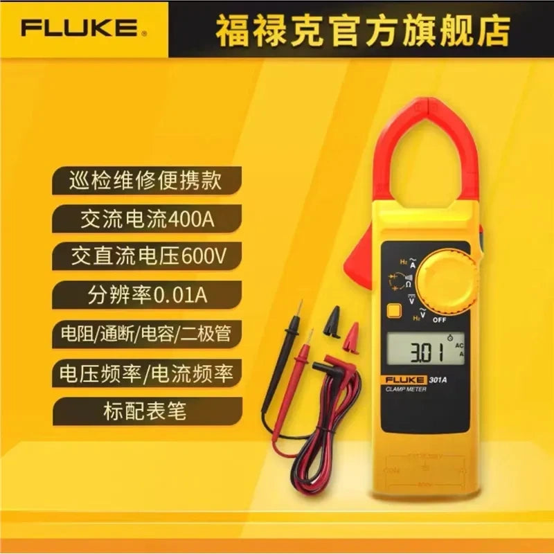 Fluke Clamp Meter,AC/DC Digital Clamp Meter ,FLUKE 301A with testing pen ,HVAC Tools ,Industrial Maintenance