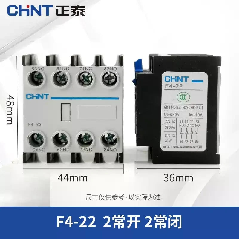 CHNT F4-22  Auxiliary Contact ,2NO2NC Contactor Spare Parts