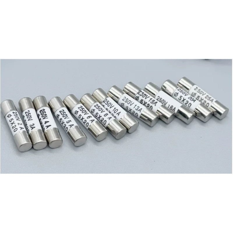 ZhengRong R054 Fuse, R055 Ceramic Fuse, R057 R058 Fuse, 0.5A-30A Fuse, 250V 500V Fuse, 5x20mm Ceramic Fuse, Circuit Protection Fuse, Ceramic Cartridge Fuse, ZhengHao Fuse, 100Pcs Box Fuse
