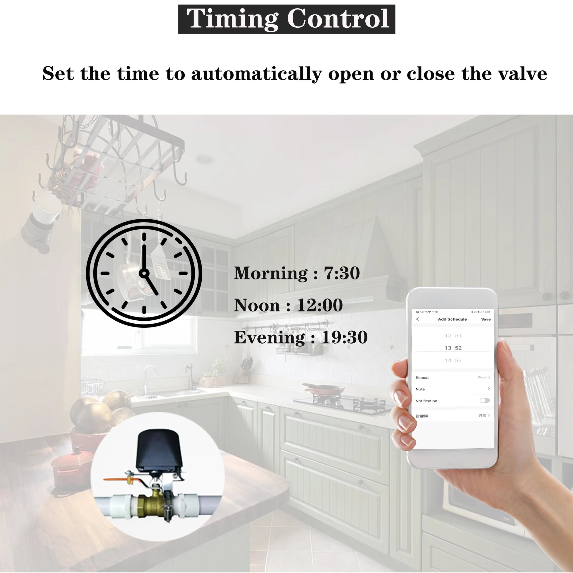 Tuya Amazon Alexa Google Assistant Smart Wireless Control Gas Water Wifi Valve Smart Life WiFi Shut OFF Controller Garden Timer