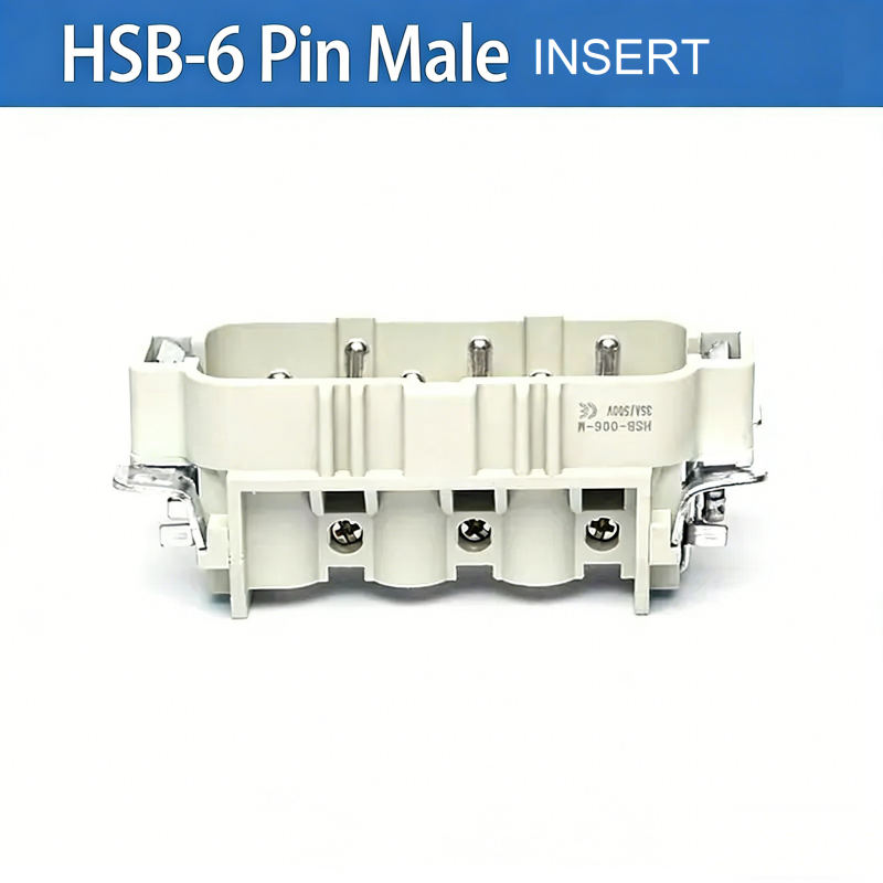 موصل مستطيل شديد التحمل HSB-4/6/12 دبوس 35 أمبير تيار عالي مقاوم للماء قابس ومقبس طيران