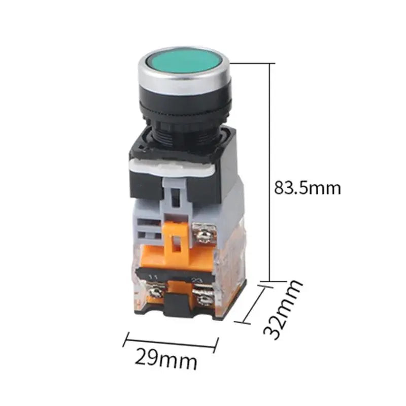 22mm LA38-11D/11DS Quality Sliver Contact Push Button Switch with Light on/Off Momentary/Latching220V LED Indicators - electrical center b2c