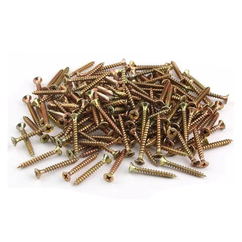 M5x40 hardened self tapping screws, color zinc galvanized screws, flat head wood fasteners, wallboard screws, cabinet assembly screws, thin metal tapping screws, plaster board screws, fiber board fasteners, woodworking screws, interior decoration screws