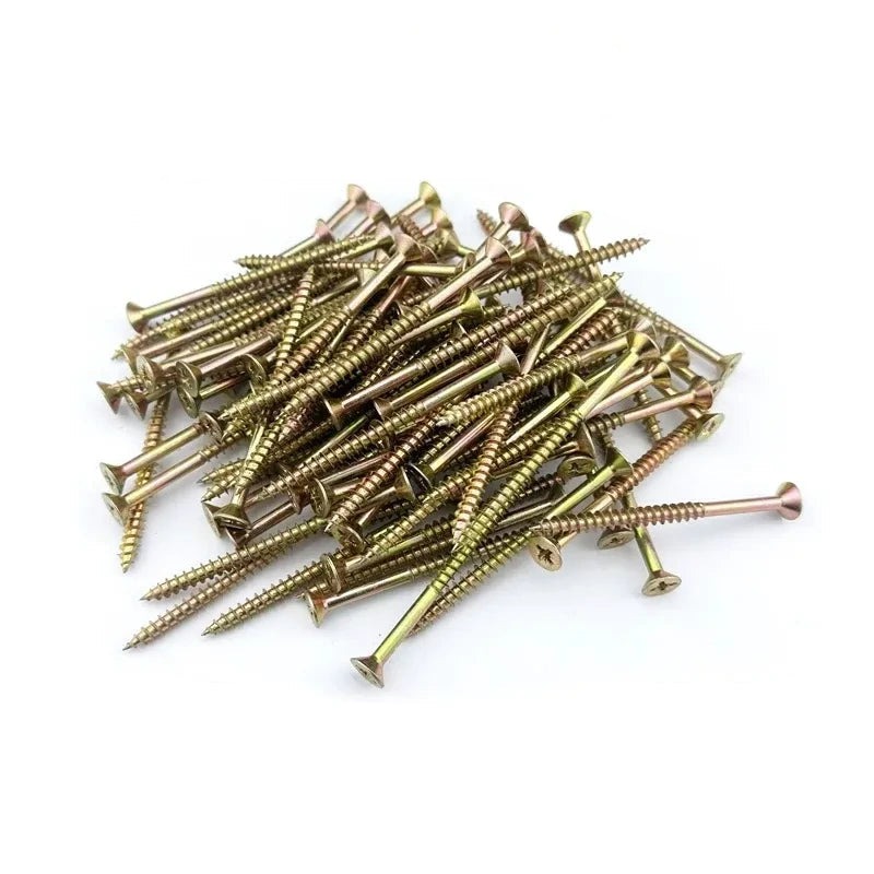 M5x70 hardened self tapping screws, color zinc galvanized screws, flat head wood fasteners, wallboard screws, cabinet assembly screws, thin metal tapping screws, plaster board screws, fiber board fasteners, woodworking screws, interior decoration screws