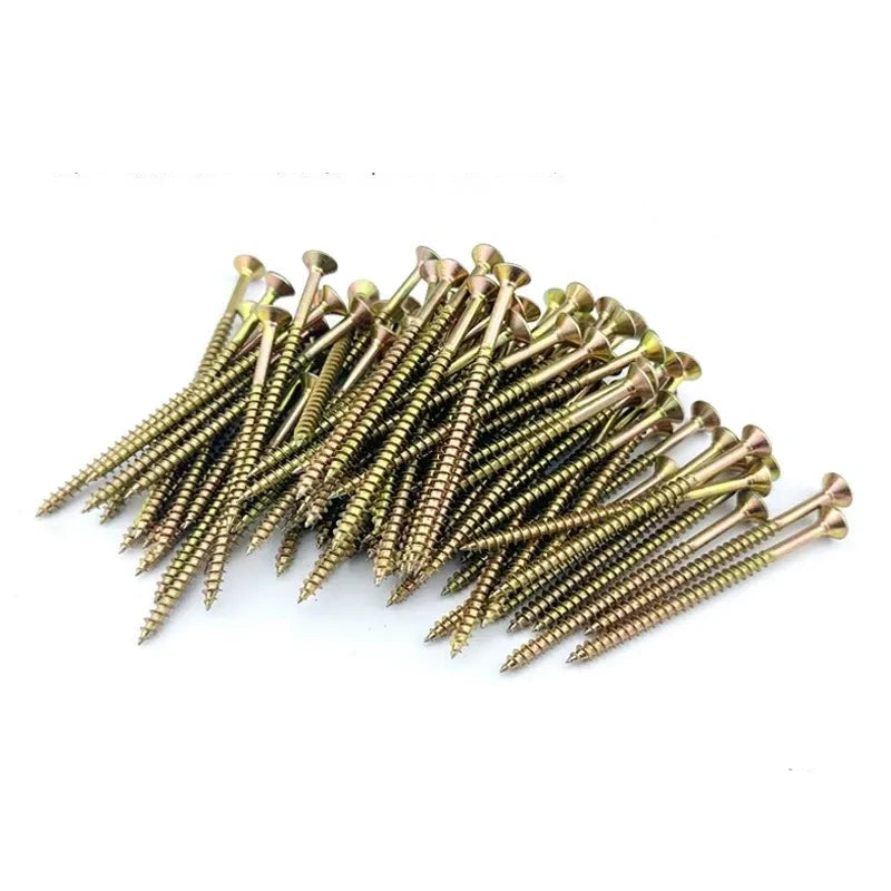 M5x80 hardened self tapping screws, color zinc galvanized screws, flat head wood fasteners, wallboard screws, cabinet assembly screws, thin metal tapping screws, plaster board screws, fiber board fasteners, woodworking screws, interior decoration screws
