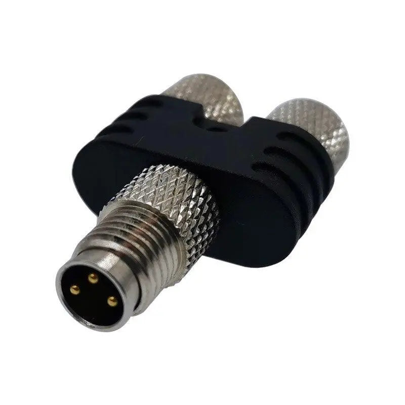 M8 Y-branch 3-way Sensor connector male to female pipe conversion plug 3pin 4pin waterproof connectors - electrical center b2c