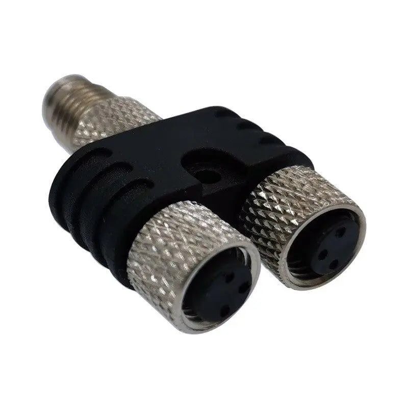 M8 Y-branch 3-way Sensor connector male to female pipe conversion plug 3pin 4pin waterproof connectors - electrical center b2c