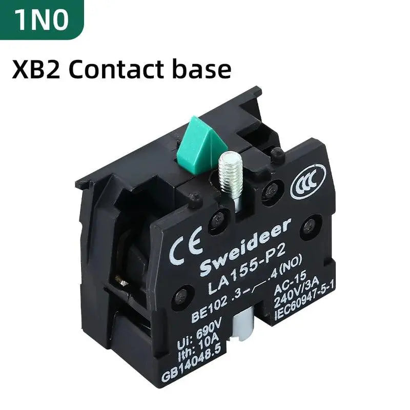 Button Switch Momentary Self Reset XB2 Small Flat Round Head 22mm Power Push Button Switch XB2-BA42 XB2-BA31 XB2-BA51 10A NC/NO - electrical center b2c