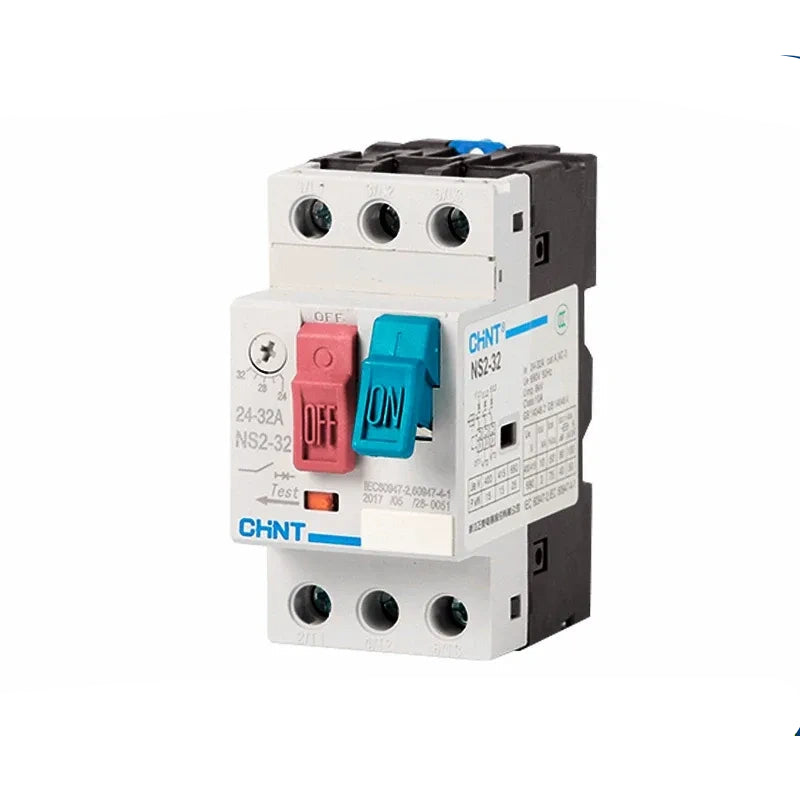 mpcb ns2-25 three phase motor starter,24~32a din rail overload phase failure protection switch