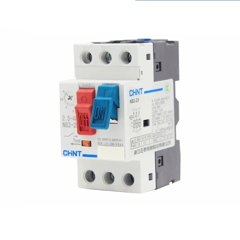 mpcb ns2-25 three phase motor starter,9~14a din rail overload phase failure protection switch