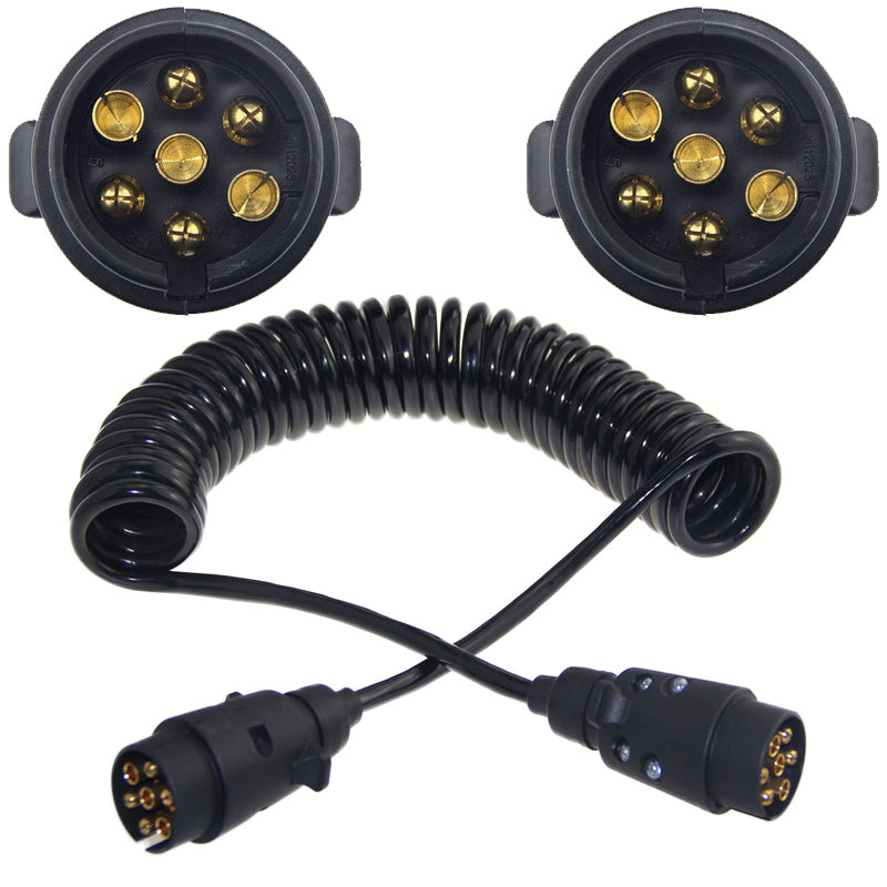European Standard Seven-core Trailer Power Plug Socket European Style 7-pin Trailer Pickup Truck RV Adapter Connector