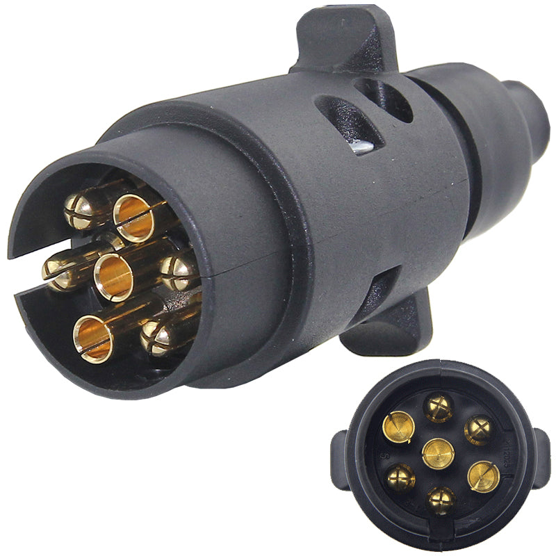 European Standard Seven-core Trailer Power Plug Socket European Style 7-pin Trailer Pickup Truck RV Adapter Connector
