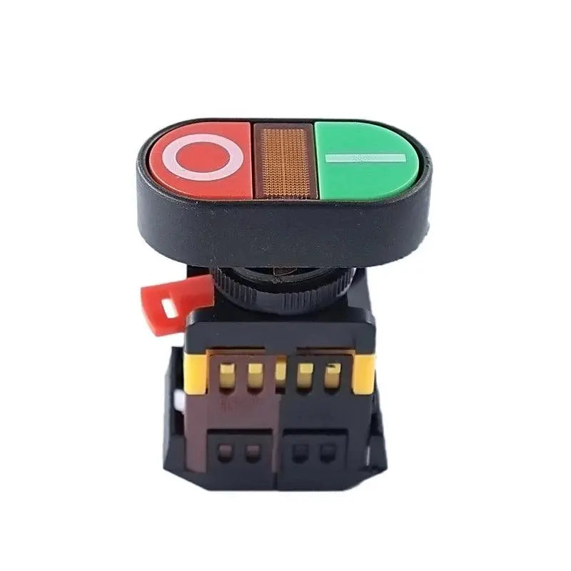 1Pcs APBB-22N APBB22-&25N 22mm 25mm ON/OFF 1NO 1NC Double Key Double Position With LED Yellow Lamp Control Button Switch Reset - electrical center b2c