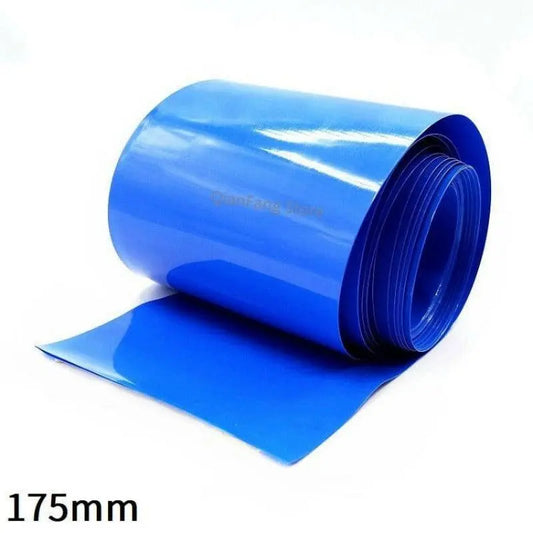 PVC Heat Shrink Tube 175mm Width Blue Shrinkable Cable Sleeve Sheath Pack Protect Film Wrap for 18650 Lithium Battery Film Wrap - electrical center b2c