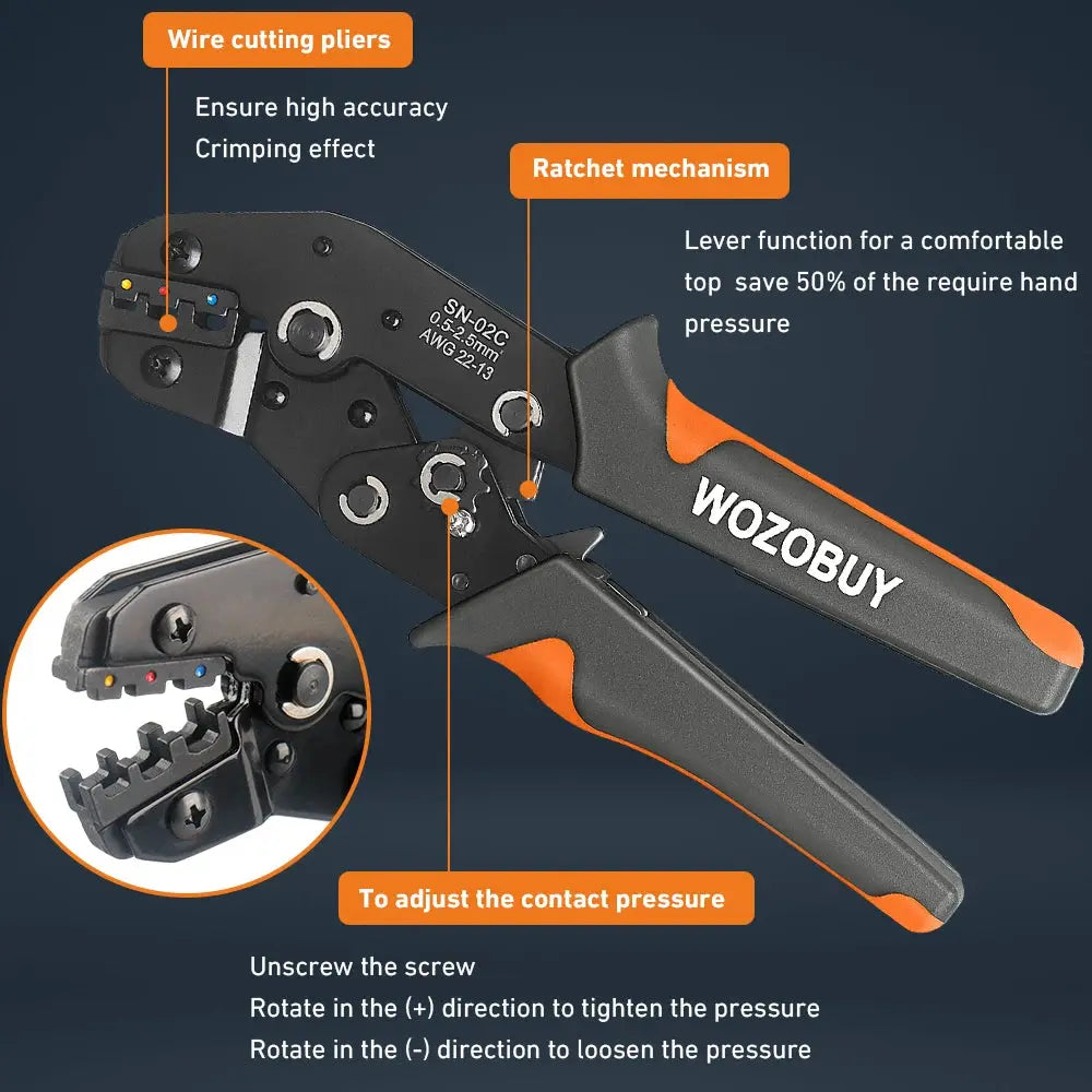 Pressed Pliers Electrician Tool Crimping Tool Electrical Terminal Clamp Electronics Pressing Connector 02C Wire stripping pliers electrical center b2c
