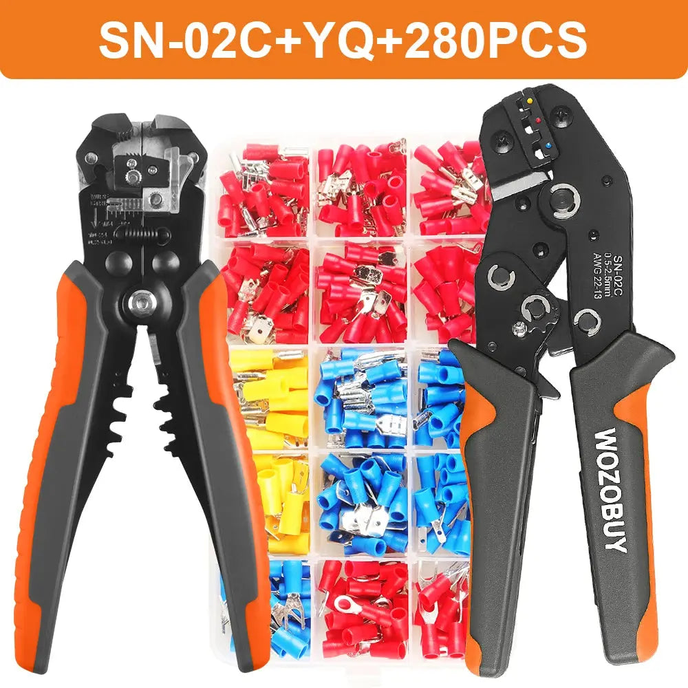 Pressed Pliers Electrician Tool Crimping Tool Electrical Terminal Clamp Electronics Pressing Connector 02C Wire stripping pliers - electrical center b2c