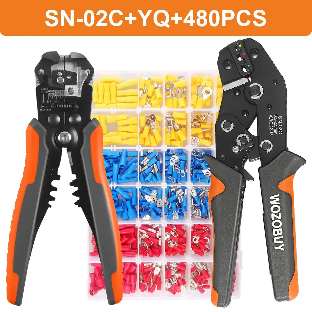 Pressed Pliers Electrician Tool Crimping Tool Electrical Terminal Clamp Electronics Pressing Connector 02C Wire stripping pliers - electrical center b2c