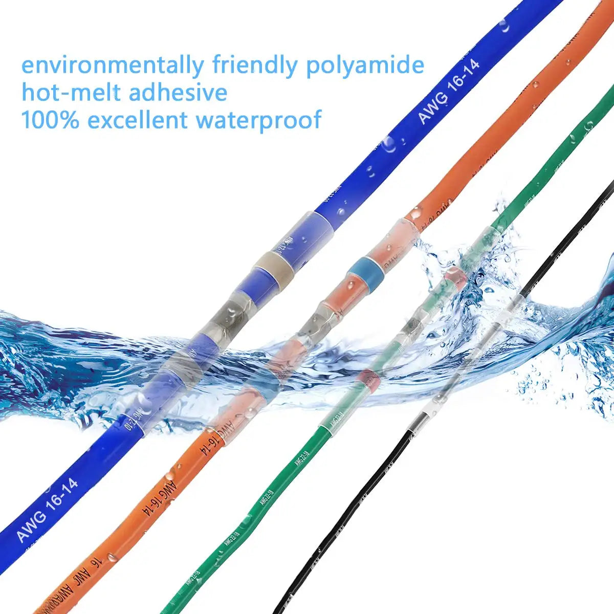 1 Set, Heat Shrink Connectors, Waterproof Insulated Electrical Crimp Wire Connectors, Splice Terminal For Automotive Marine Boat