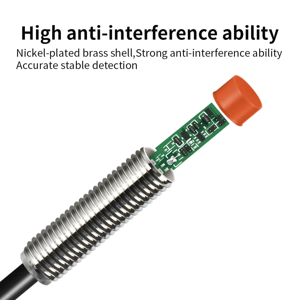 GTRIC PR08 Inductive Proximity Sensor Switch M8 Short Type 12-24V DC Non-Flush PR08-2DN PR08-2DP NPN PNP 2mm Sensing Distance