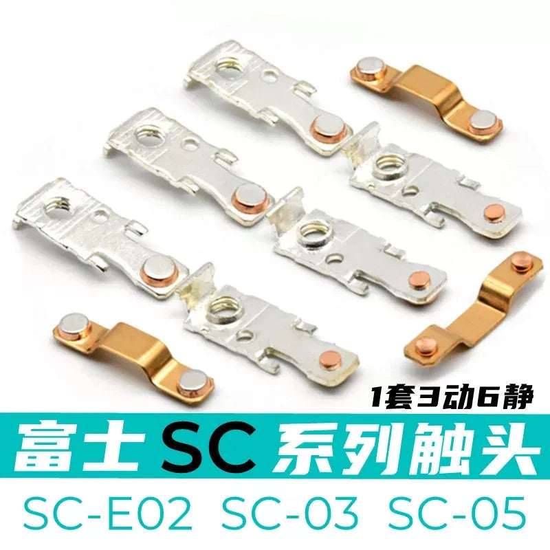 Fuji SC Contactor Replacement Contacts SC-E02 SC-E03 SC-E04 SC-E05 SC-N1 N2 N3, Silver Contact Points