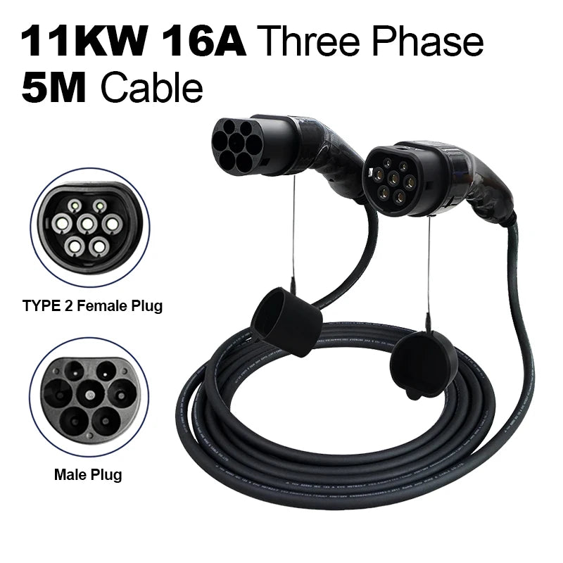 48558040842433,Electric Vehicle Charging Cable 32A 22KW EV Charger 3 Phase EV Charging Cable Type 2 To Type 2 Connector for Car Charger Station