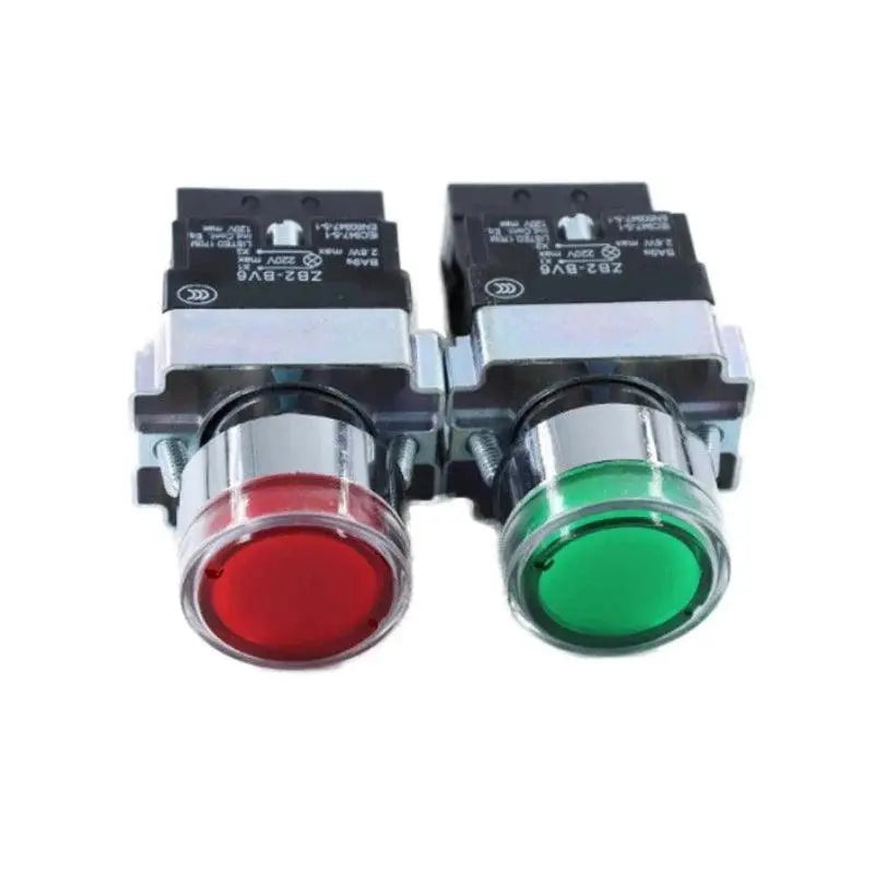 1Pcs XB2-BW3161 XB2-BW3361 XB2-BW3462 XB2-BW3561 XB2-BW3661 Metal Button With Light Self Reset/Self Lock Aperture 22mm 24V 380V - electrical center b2c