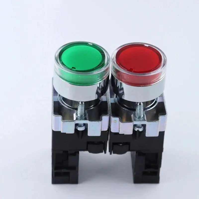 1Pcs XB2-BW3161 XB2-BW3361 XB2-BW3462 XB2-BW3561 XB2-BW3661 Metal Button With Light Self Reset/Self Lock Aperture 22mm 24V 380V - electrical center b2c