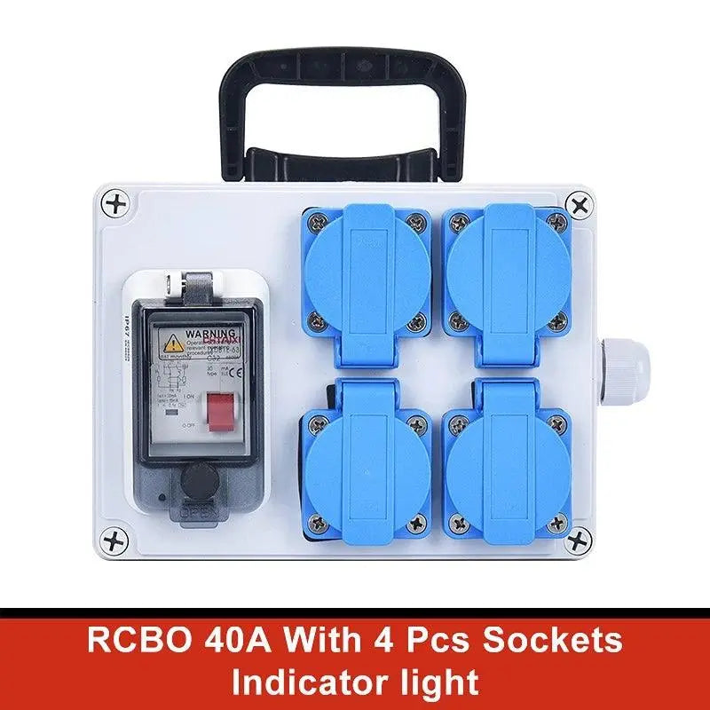 UK US EU FR IT sockets Outdoor socket box with switch MCB RCBO 110V 220V 16A Home wall Mounted Waterproof Distribution Box - electrical center b2c