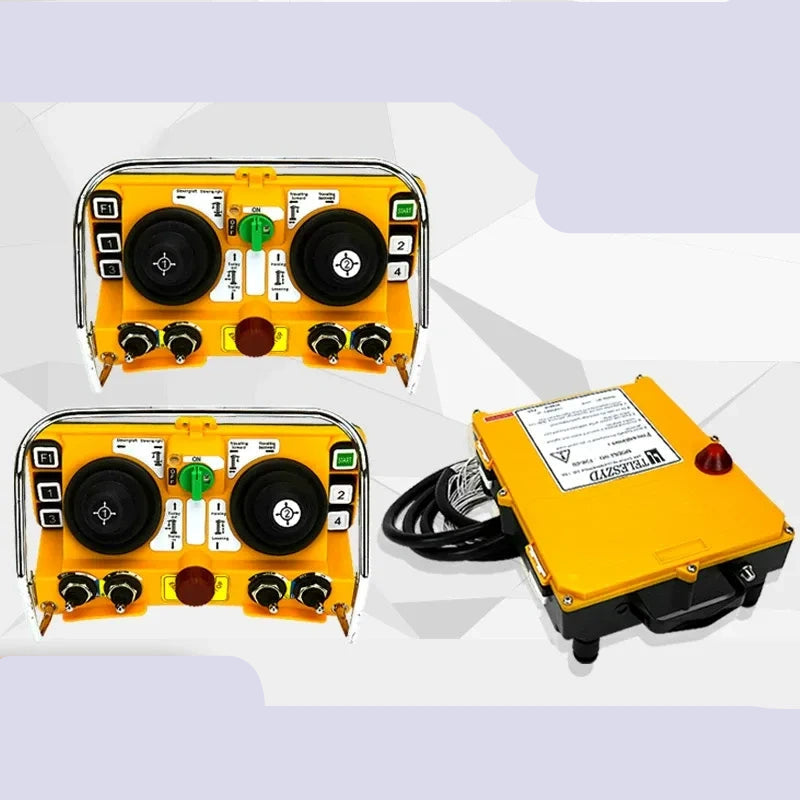 F24-60 joystick remote, V Segment 36v 2 Transmitter 1 Receiver radio control,5 speed joystick remote, emergency stop crane remote, 