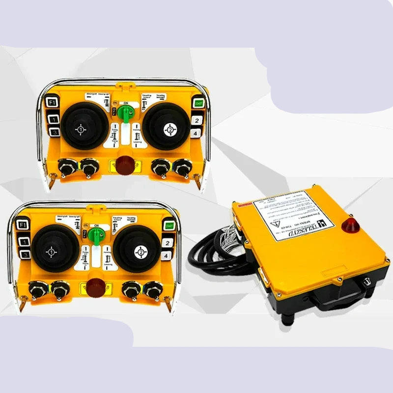 F24-60 joystick remote, V Segment 380v 2 Transmitter 1 Receiver radio control,5 speed joystick remote, emergency stop crane remote, 