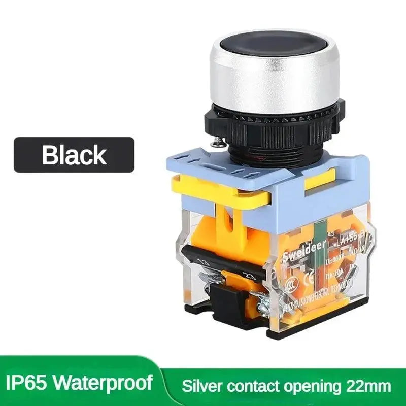Waterproof Push Button Switch 22mm Momentary Reset Self Locking Power Button Switch 10A 1NO 1NC Red Green Yellow Blue White - electrical center b2c