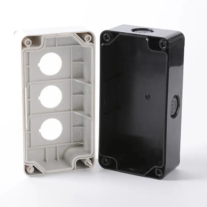 Waterproof button box switch control box 12345 hole industrial switch indicator box 22mm Yellow shell, gray shell - electrical center b2c