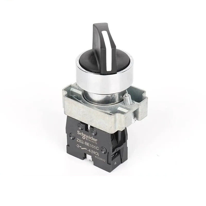 Schneider XB2BD Selector Switch, XB2BD21C, XB2BD33C, XB2BD41C, XB2BD53C, 22mm Panel Mount Switch, 2-Position Selector, 3-Position Selector, Latching Switch, Spring Return Switch, Key-Operated Switch, Long Handle Selector, Industrial Control Knob, Schneider Rotary Switch