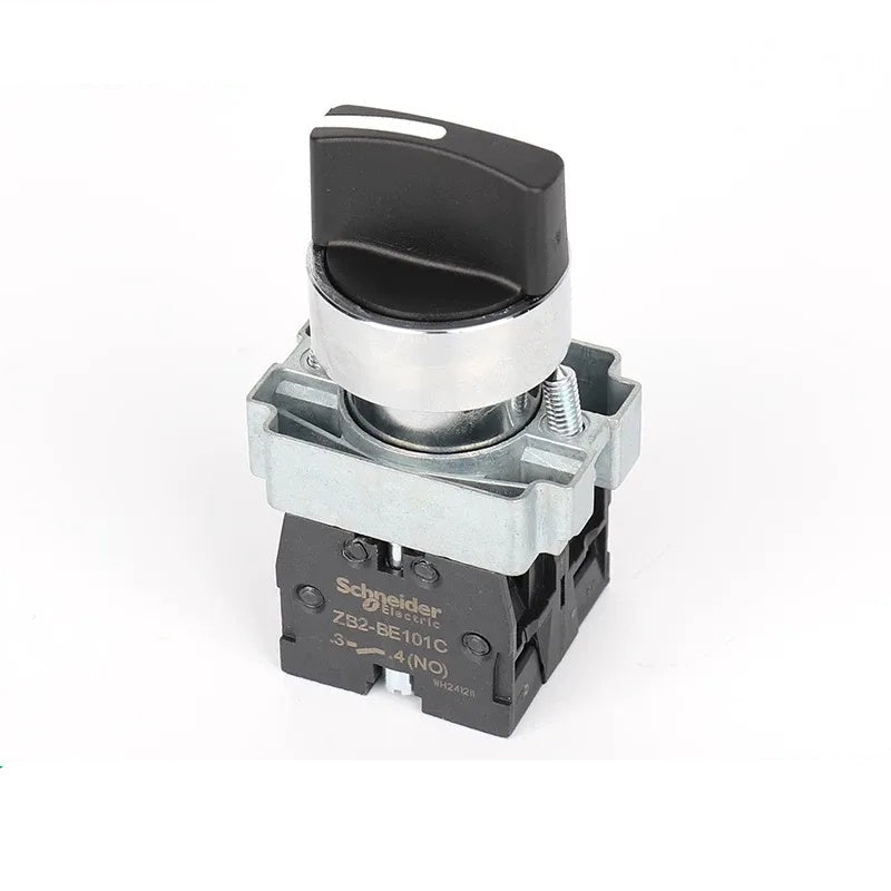 Schneider XB2BD Selector Switch, XB2BD21C, XB2BD33C, XB2BD41C, XB2BD53C, 22mm Panel Mount Switch, 2-Position Selector, 3-Position Selector, Latching Switch, Spring Return Switch, Key-Operated Switch, Long Handle Selector, Industrial Control Knob, Schneider Rotary Switch