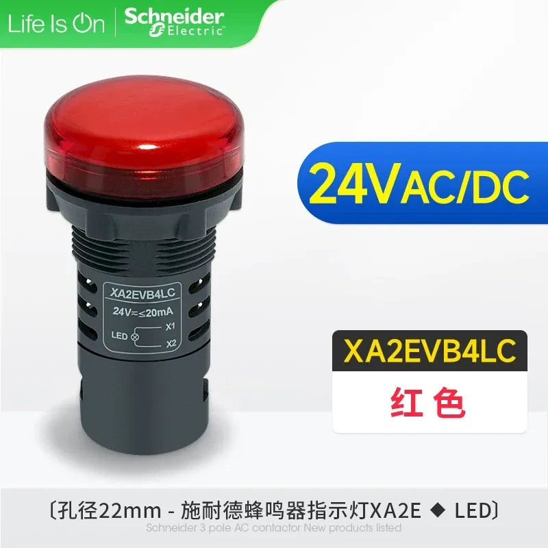 Schneider Indicator Light ,XB2EVB4LC RED LED BUZZER Indicator ,AC/DC 24V 22mm Panel Mount Light, Industrial Signal Lamp 