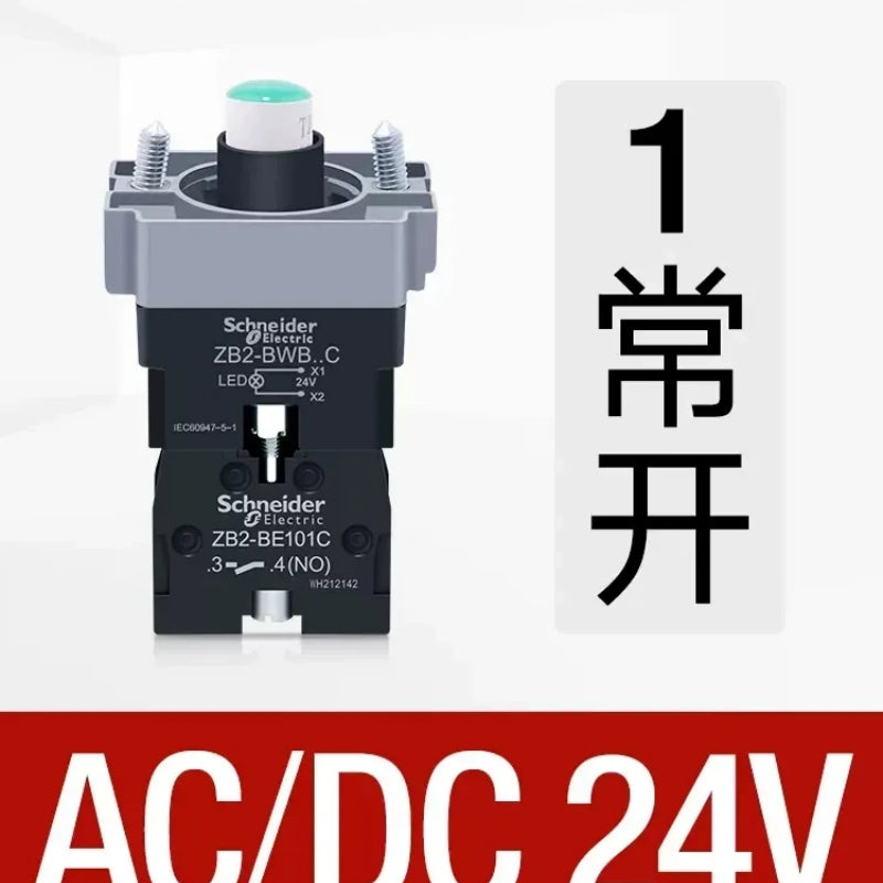 ZB2BW push button,ZB2BWB31C – green led 1NO illuminated push button,LED pushbutton switch,ac/dc24v lighted push button