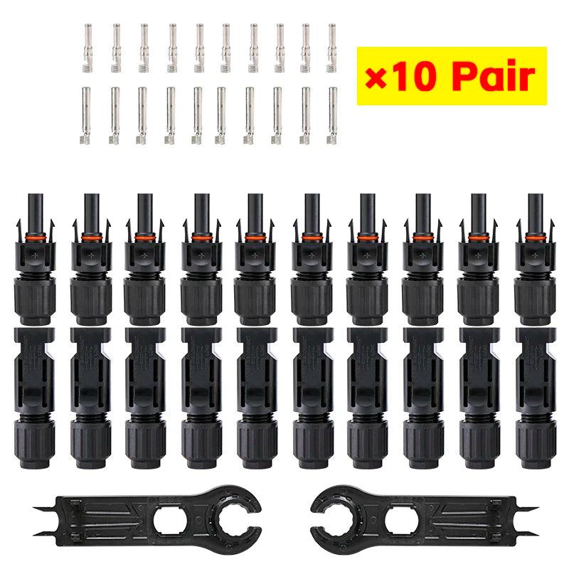 Activity Products 10/20/50/100 Pairs Solar Plug Connector 1000V30A Solar Panel Branch Connectors for PV Cable 2.5/4/6mm2