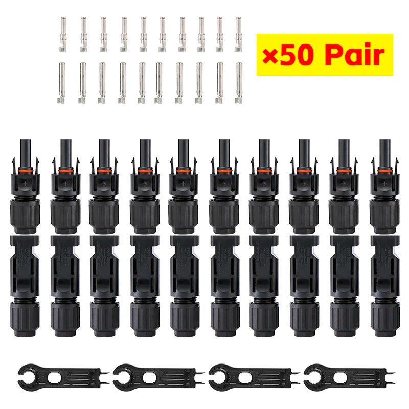 Activity Products 10/20/50/100 Pairs Solar Plug Connector 1000V30A Solar Panel Branch Connectors for PV Cable 2.5/4/6mm2