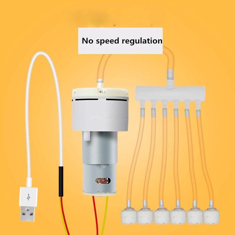 47640984092865Air Pomp USB Power Bank DC 5V Oxygen Pump PWM Adjust Big Volume Portable For Outdoor Fishing Aquarium Pumps Aerator Fish Tank