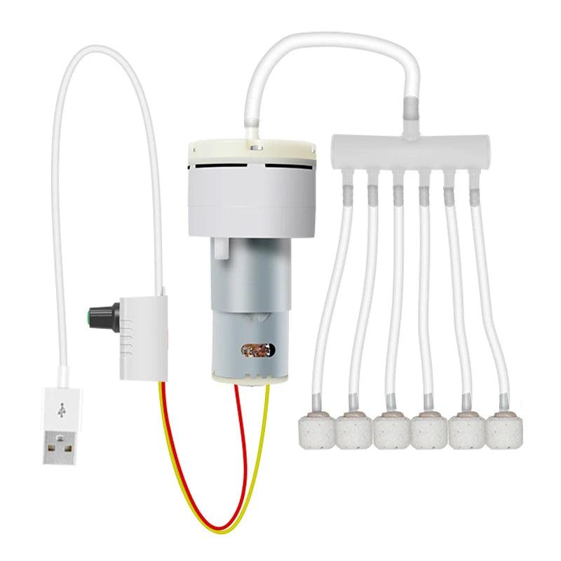 47640984125633Air Pomp USB Power Bank DC 5V Oxygen Pump PWM Adjust Big Volume Portable For Outdoor Fishing Aquarium Pumps Aerator Fish Tank