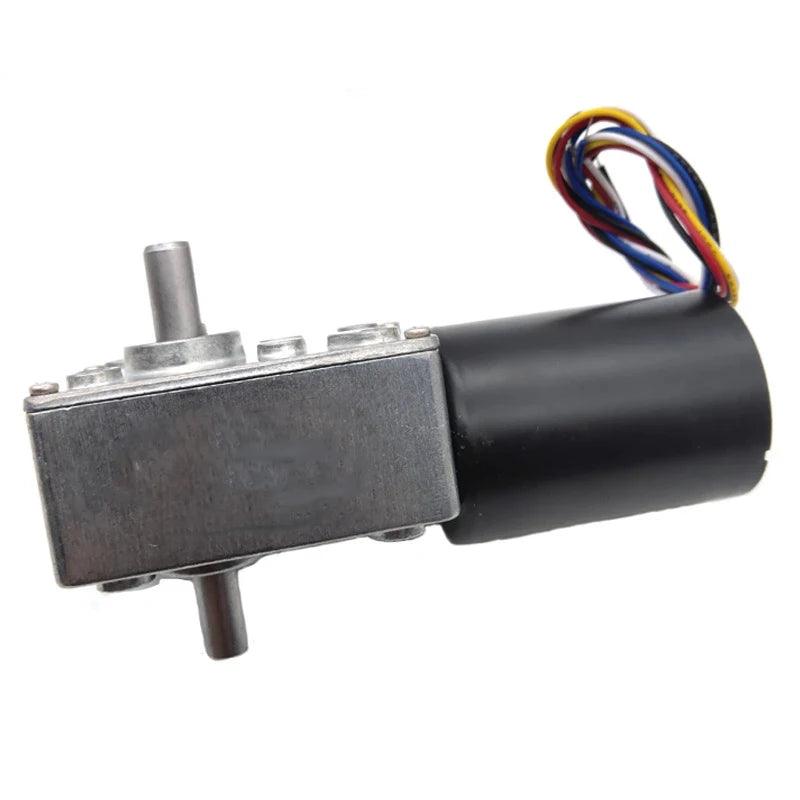 Brushless DC Worm Geared Motor Low Speed 8-470RPM High Torque BLDC Motor 12V 24V Double Shaft Adjustable Speed Reverse Self Lock,geared bldc motor