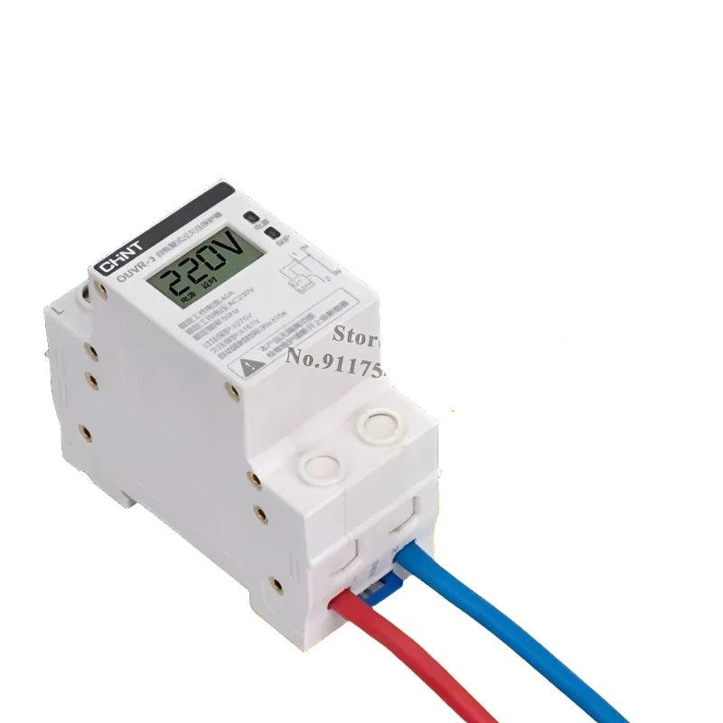 Chnt Chint OUVR-3 Digital Display Self-Reset Overvoltage Protector Circuit Breaker Protection Switch Rated Voltage AC230v