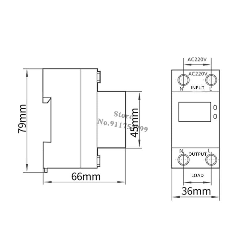 Chnt Chint OUVR-3 Digital Display Self-Reset Overvoltage Protector Circuit Breaker Protection Switch Rated Voltage AC230v