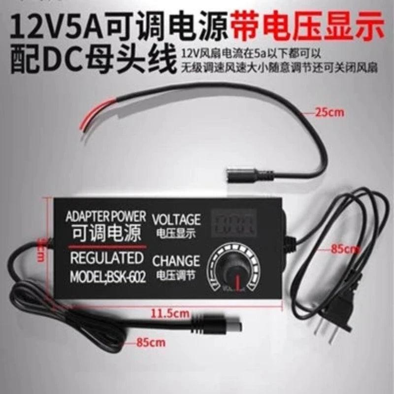 47572409057473 Computer Case Fan Speed Regulator Transformer External Power Adapter AC 220V to DC 3V-12V 2A 5A PWM 4p Adjustment