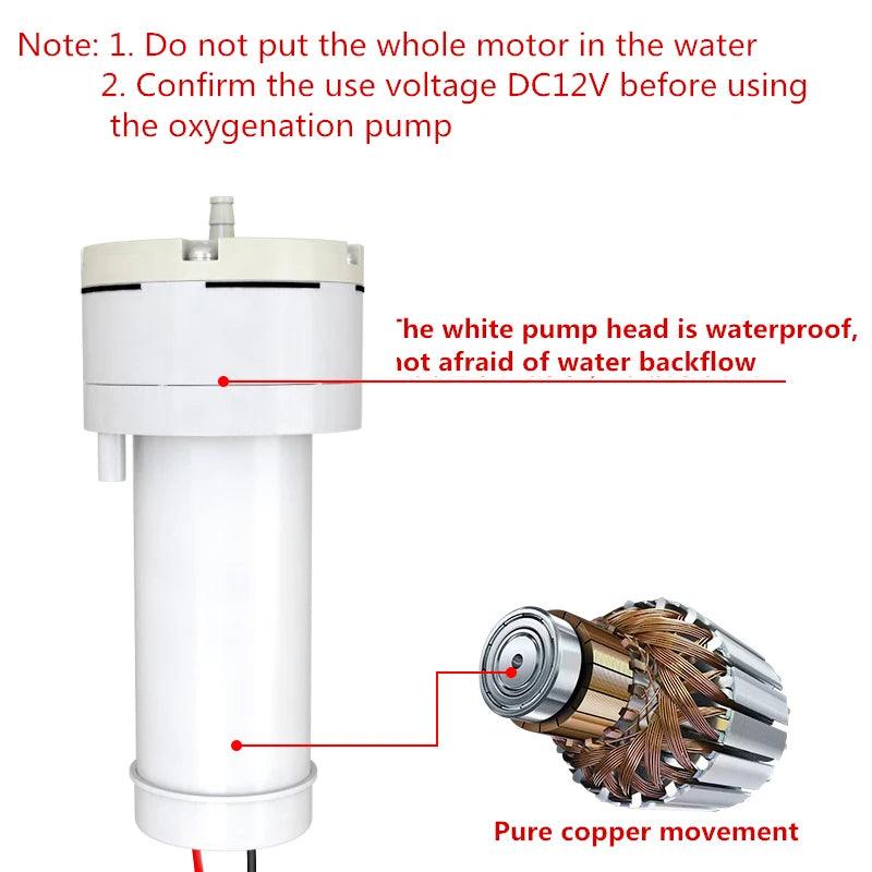 DC 12V Oxygen Increasing Pump Car Cigarette Lighter Outdoor Power PWM Volume AC 220V To DC12V Oxygen Generator Fish Air Pomp